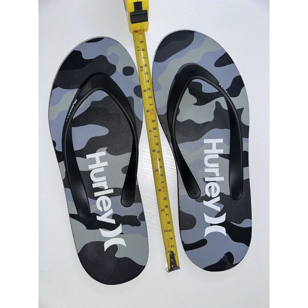 NEW Hurley Men's Flip-Flop Sandals Camo Grey/Black 11 (HU3)